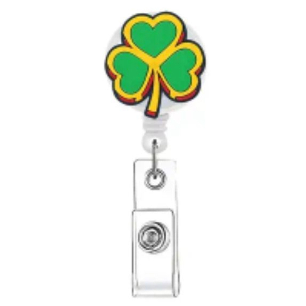 Shamrock Badge Reel - Green & Yellow